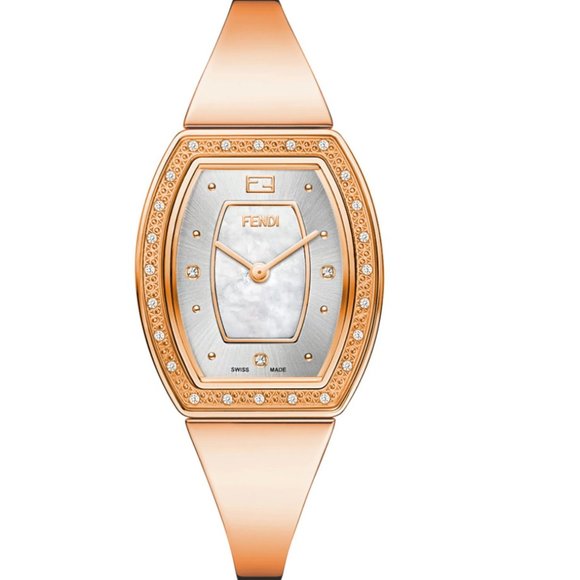 Fendi Rose Gold Diamond 27 Diamonds Ladies Watch! New! - Picture 1 of 2